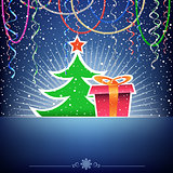 Christmas tree and gift card