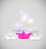 Background with paper boat