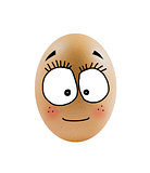 one eggs with face