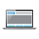Web coding concept - responsive html and css web design in laptop computer