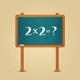 Blackboard with Simple Multiply and Equation
