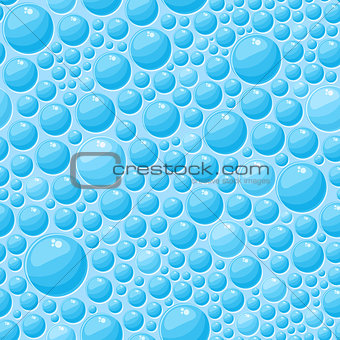 Blue Bubbles Seamless Pattern