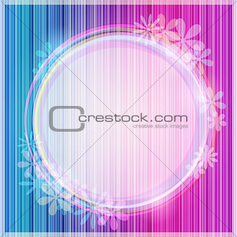 Glowing Light Pink Blue Shiny Card with Label