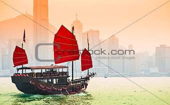 Junk Ship in Hong Kong