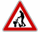 Caution elderly people
