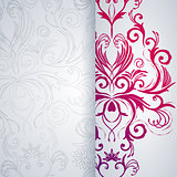Abstract vector background with floral item.