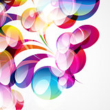 Abstract colorful arc-drop background. Vector. 
