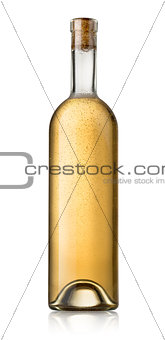 White wine in a bottle