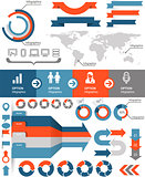 Infographics and statistic elements and icons