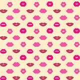 Lips Vector Seamless Pattern