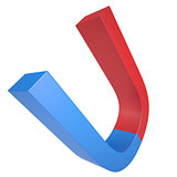 Blue and red magnet