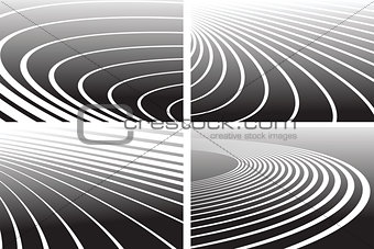 Track lines. Abstract backgrounds set. 