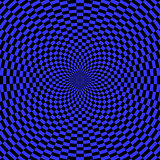 Abstract blue background. Rotation movement illusion.
