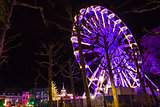 Turning Ferris wheel on achristmas market, Maastricht, the Nethe