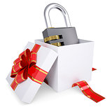 Combination lock in a gift box