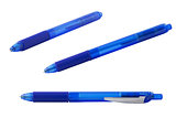 Collection of pictures of blue ballpoint pen