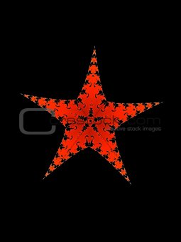Red fractal star