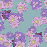 abstract flowers on a colored background
