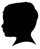 baby boy head silhouette