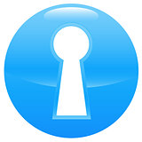 Keyhole blue icon