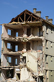 France, demolition of an old building in Les mureaux