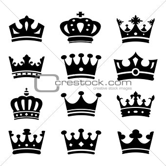 Crown collection - vector silhouette