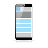 Web coding concept - responsive html and css web design in smart phone