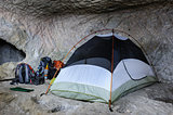 Tent in the cave