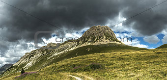 Storm clouds over the Mount Castellazzo