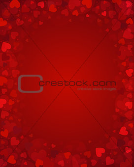 Background from red hearts