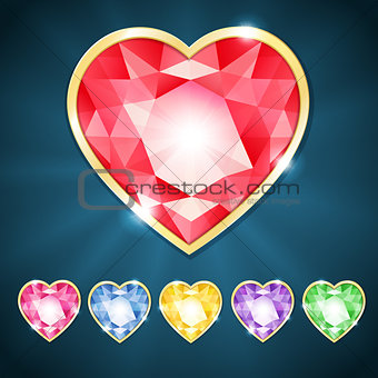 Beautiful diamond hearts
