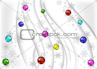 Christmas balls with background