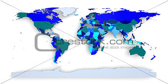Political world map