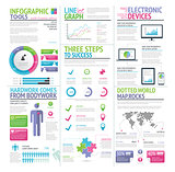 Modern colorful set of infographic elements vector - Illustration