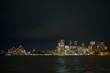 sydney harbour by night in australia