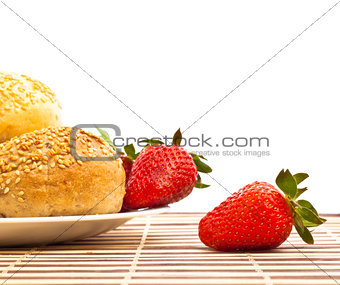 buns and strawberry