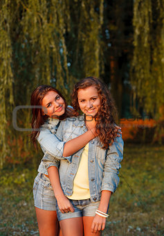 two teenage girls