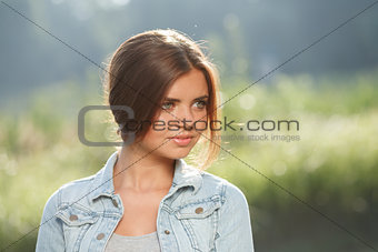 beautiful teenage girl outdoors