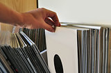 browsing vinyl records