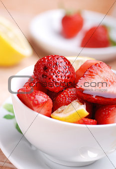 strawberries and lemon