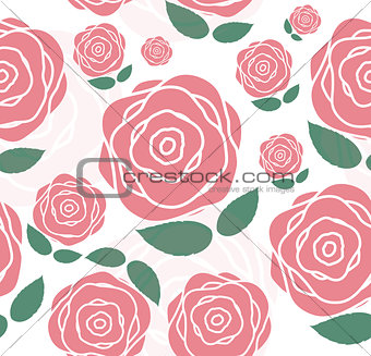 Floral Seamless Pattern Background for Wedding and Birthday. Vec