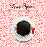 coffee invitation background vector illustration