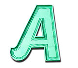 Neon letter A