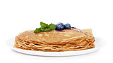 traditional homemade blinis or crepes