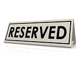 Reserved table sign
