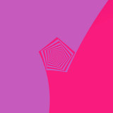 Spiral Pentagon in Pink Tones