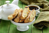 traditional Italian biscotti cookies (cantucci)