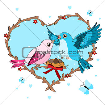 Illustration of Love Birds
