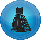 The button with clothes