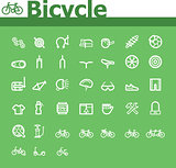 Bicycle icon set